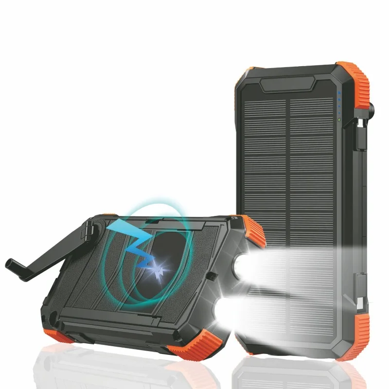 Carregador Solar 20000mah, Manivela, 22,5w, Carregamento Rápido MDUG Preto PONTOCASA