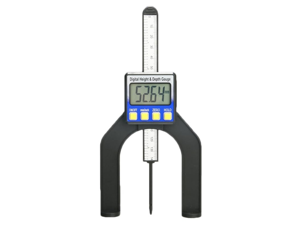 Medidor digital eletrônico de espessura, profundidade e altura com LCD
