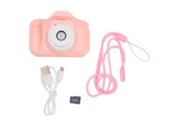 Câmara Digital para Crianças com Filtros Modos Dual 8mp 1080p Hd Vídeo Câmara Bonita Portátil Rosa para Meninas e Meninos