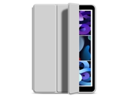 Capa Protetora Dobrável Tripla Para Ipad De 10,9 Na Cor Cinza Espacial Com 10 Suportes Internos Em Silicone Macio. Tuotuo