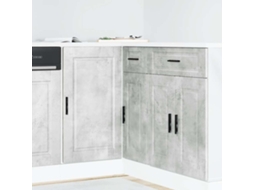 Vidaxl Armário Base Cozinha Porto Derivados Madeira Cinzento Cimento