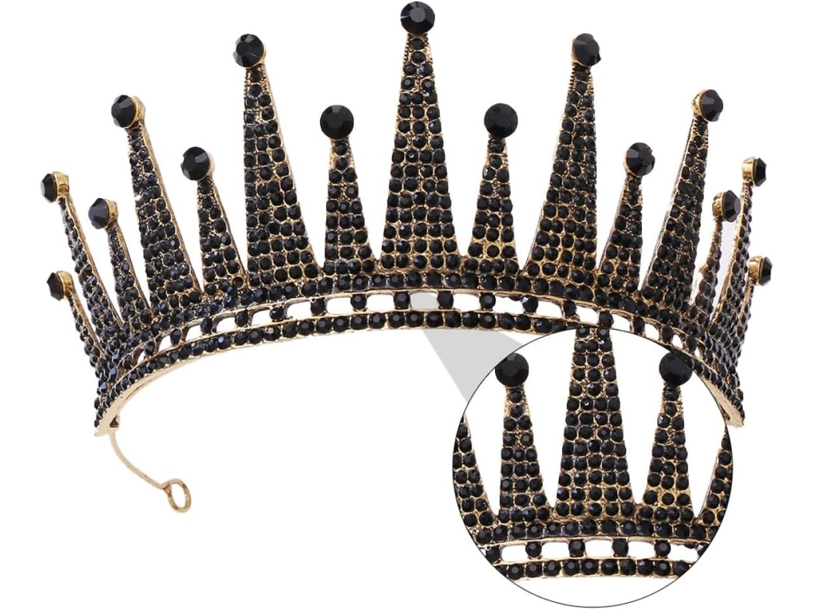 Coroa Retrô Em Liga Metálica Preta Para Casamentos E Festas De Aniversário - Acessórios De Cabelo