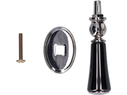 Puxador Em Liga De Zinco Com Revestimento Preto Fosco, Design Elegante Para Porta De Armário Cozinha, 1 Unidade