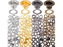 Kit Com 80 Ilhós De Metal De 5 Mm, Arruelas Redondas Pequenas,