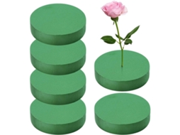 Conjunto de 6 Blocos Redondos para Flores Artificiais, 17,8 cm | S/MARCA