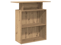 Balcão de Recepção em Madeira Carvalho Artisiano MAISON EXCLUSIVE 100x40x104 cm