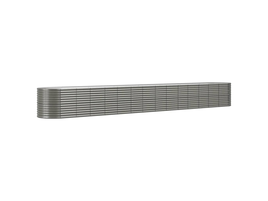 Garden Raised Bed, Garden Raised Beds Vidaxl Cinzeto Aço (620 X 80 X 68 Cm)