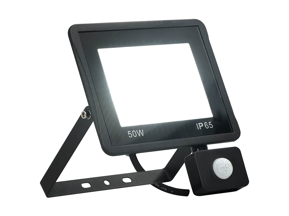 Vidaxl Projetor C/ Iluminação Led E Sensor 50 W Branco Frio