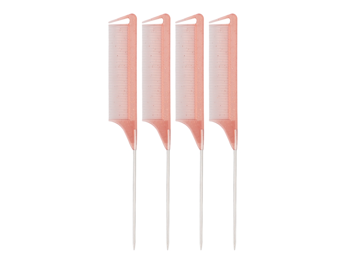 4 Pentes De Cauda De Rato Em Aço Inoxidável Para Estilo De Cabelo Com Design Ergonômico E Leve