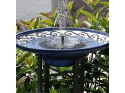 rmfonte Solar Para Banho De Pássaros, 1,5 W, Decoração De Jardim Externo Para Mini Lago