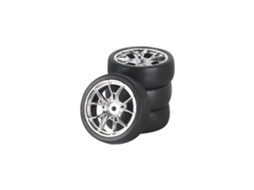 Prata D 4 Peças Pneus Rodas Ldrc 1801 1802 1803 1899 A01 A02 A86 A99 1/18 Drift Rc Veículos On road Acessórios MDUG