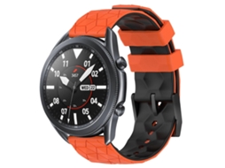 Pulseira De Silicone Bicolor Com Estampa De Futebol Para Samsung Galaxy Watch3 (45 Mm E 22 Mm).