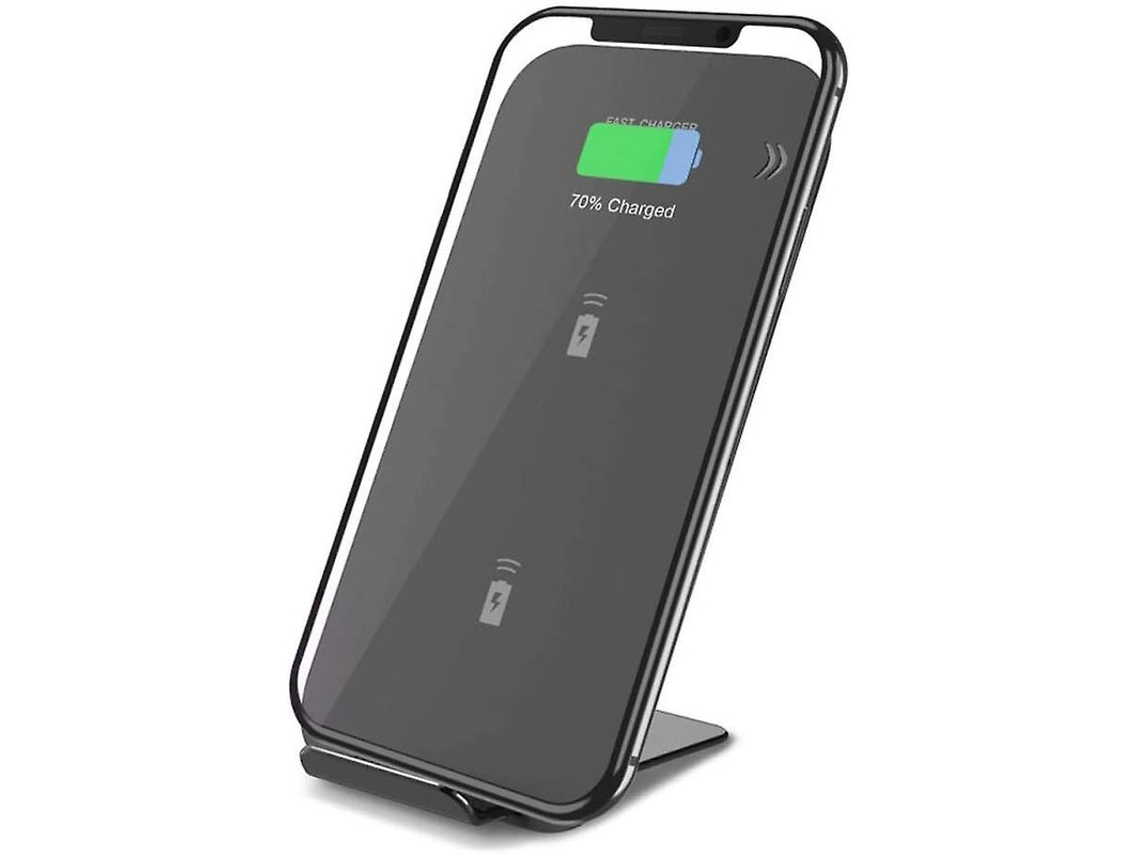 Carregador Sem Fio Rápido Certificado Universal Para Apple, Samsung Yizhood Seda Preto