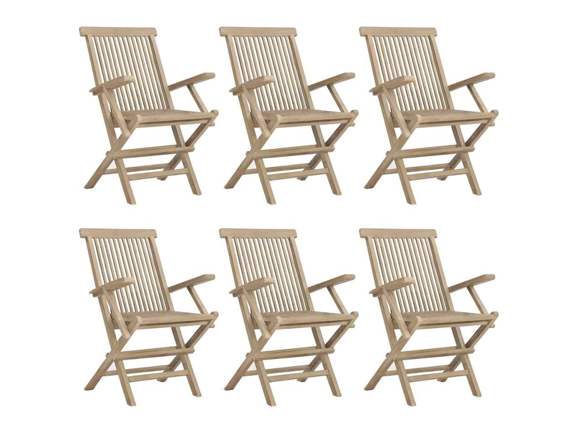 Folding Chair, Folding Chairs Vidaxl Cinzeto Madeira (n/a)