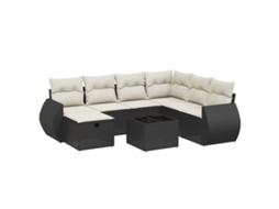 Garden Sofa Set, Garden Sofa Sets Vidaxl Preto Rattan / Vime (n/a)