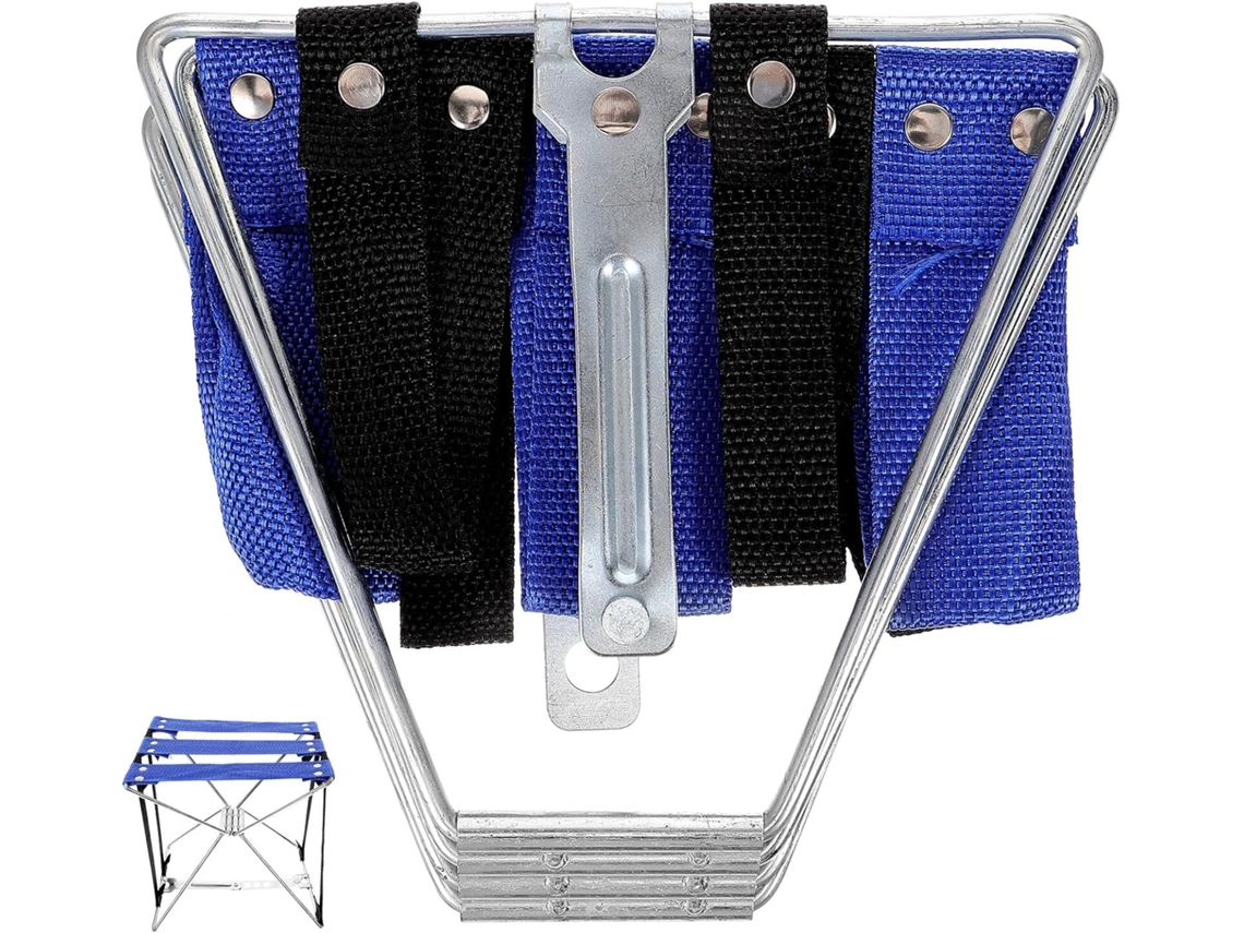 Banqueta HEALEVED em plástico, aço e PE dobrável portátil para camping