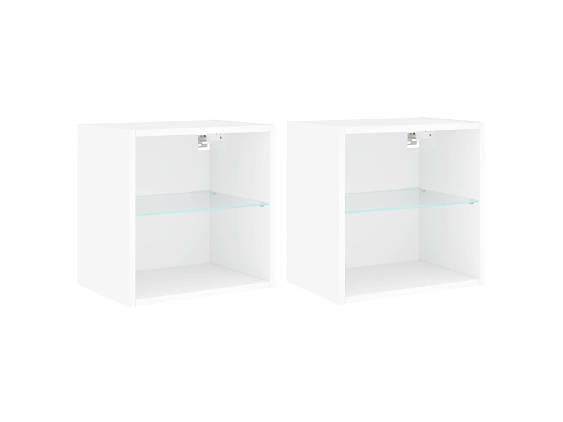 Bedside Cabinet, Bedside Cabinets Vidaxl Branco Madeira Processada (n/a)