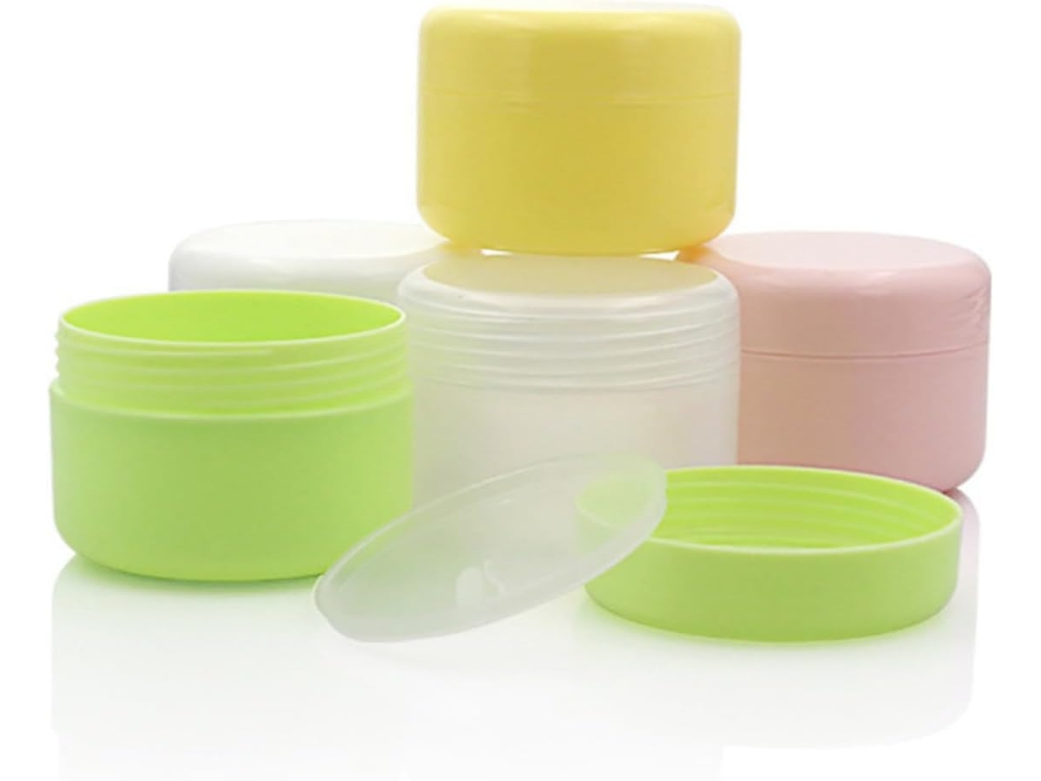 Conjunto De 10 Potes/recipientes Plásticos Para Maquiagem E Cosméticos (cor Aleatória)