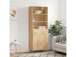 Vidaxl Armário Alto 69,5x34x180 Cm Derivados De Madeira Cor Sonoma