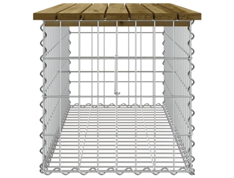 Banco De Jardim Com Design Gabião 103X44X42 cm Pinho Impregnado VIDAXL