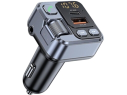 Transmissor Fm Bluetooth Yizhood T16 Pd30w Alta Definição Preto