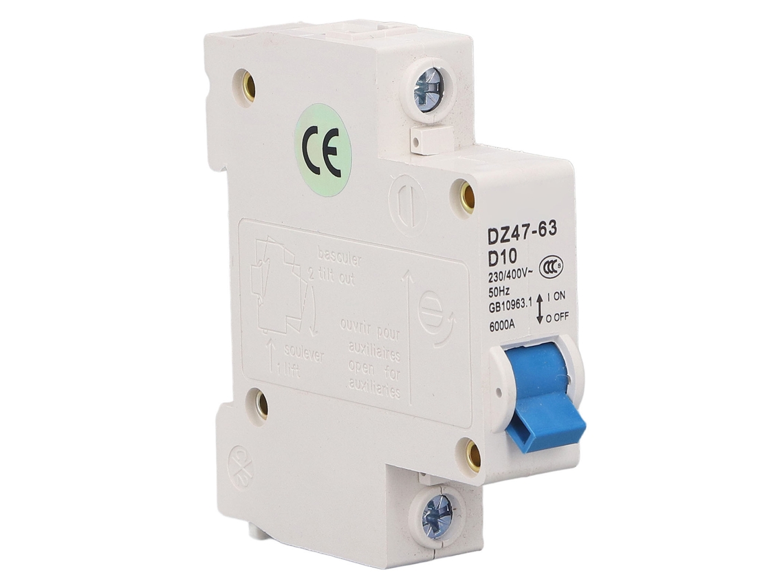 Laxiscreed Disjuntor Miniatura 1p 10a 400v Com Capacidade De Interrupção De 6000a