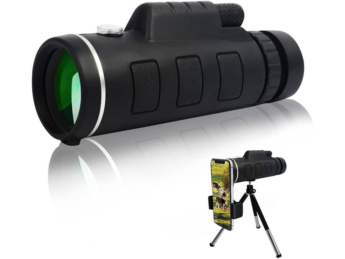 Binóculos ENKERS Monoculares 12X42 de Alta Potência com Luneta de Prisma Bak4 Monóculos Impermeáveis de Observação de Pássaros para Obser-Preto
