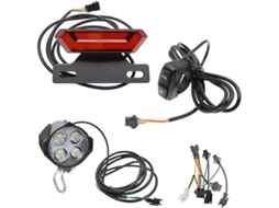 Kit De Luzes Para Bicicleta Elétrica 24v-48v Com Buzina E