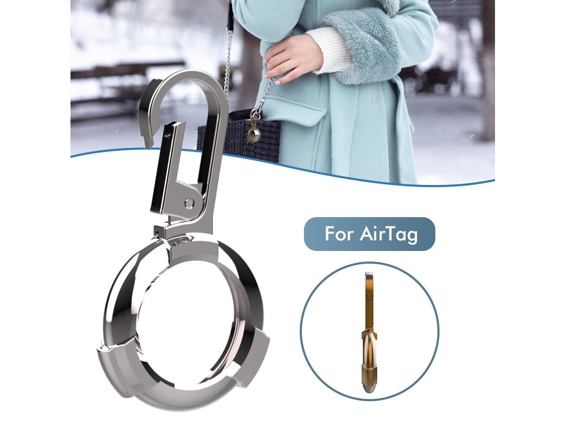 Porta chaves Airtag EOOCOO com proteção de metal, fácil de transportar