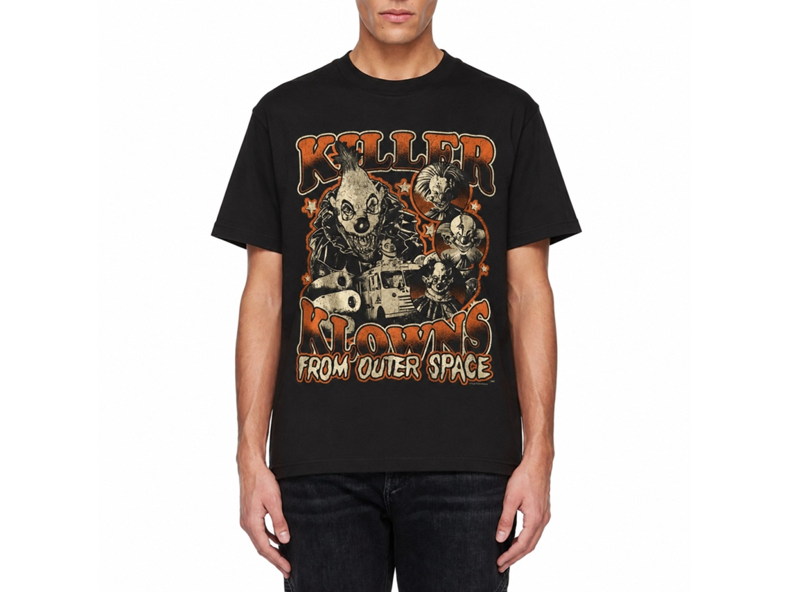 Rockinstone Killer Klowns Halloween Klowns Black Adult T-shirt Size:l