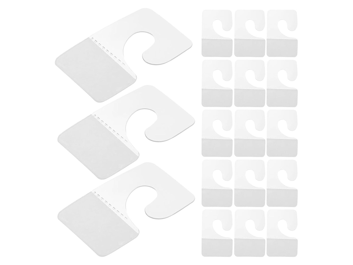 Magiclulu 350-ganchos Transparentes Autoadesivos Em Pvc Painéis Perfurados, 27x42 Mm, Ganchos Adesivos Removíveis