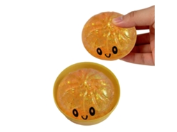 Squishy Laranja Bolinha com Lantejoulas