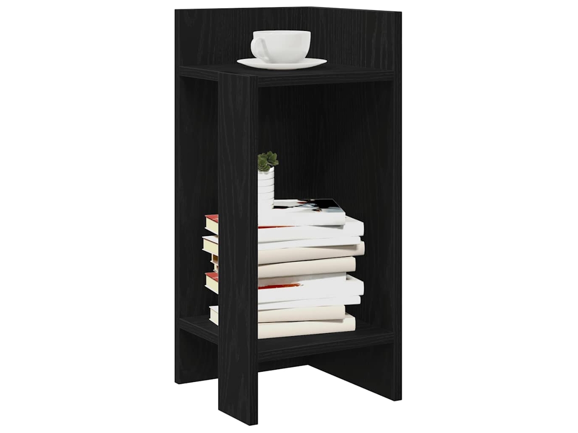 Vidaxl Mesas Laterais 2 Pcs Com Prateleira 110x50x103 Cm Preta