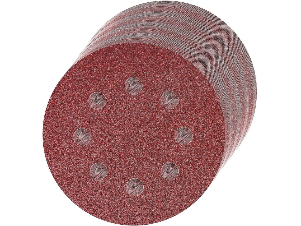 Discos de Lijar 125mm 80 Piezas Granas Mixtas 40 240 8 Agujeros para Lijadora Orbital