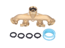 Divisor De Mangueira Com 4 Conexões Para Torneira, Distribuidor De Água Para Jardim Npt 3/4
