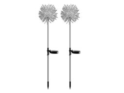 2pcs Luz Solar Led Flor Jardim Lâmpada Exterior Resistente Água Decoração Paisagismo Terraço