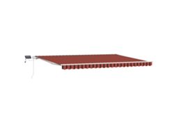 Conjunto 1 Toldo Retrátil Vidaxl Laranja Tecido (500 × 350 Cm)