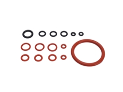 Primerox kit 15 Anéis o Silicone para Máquina de Café Vedação Resistente Ao Calor Preto e Vermelho