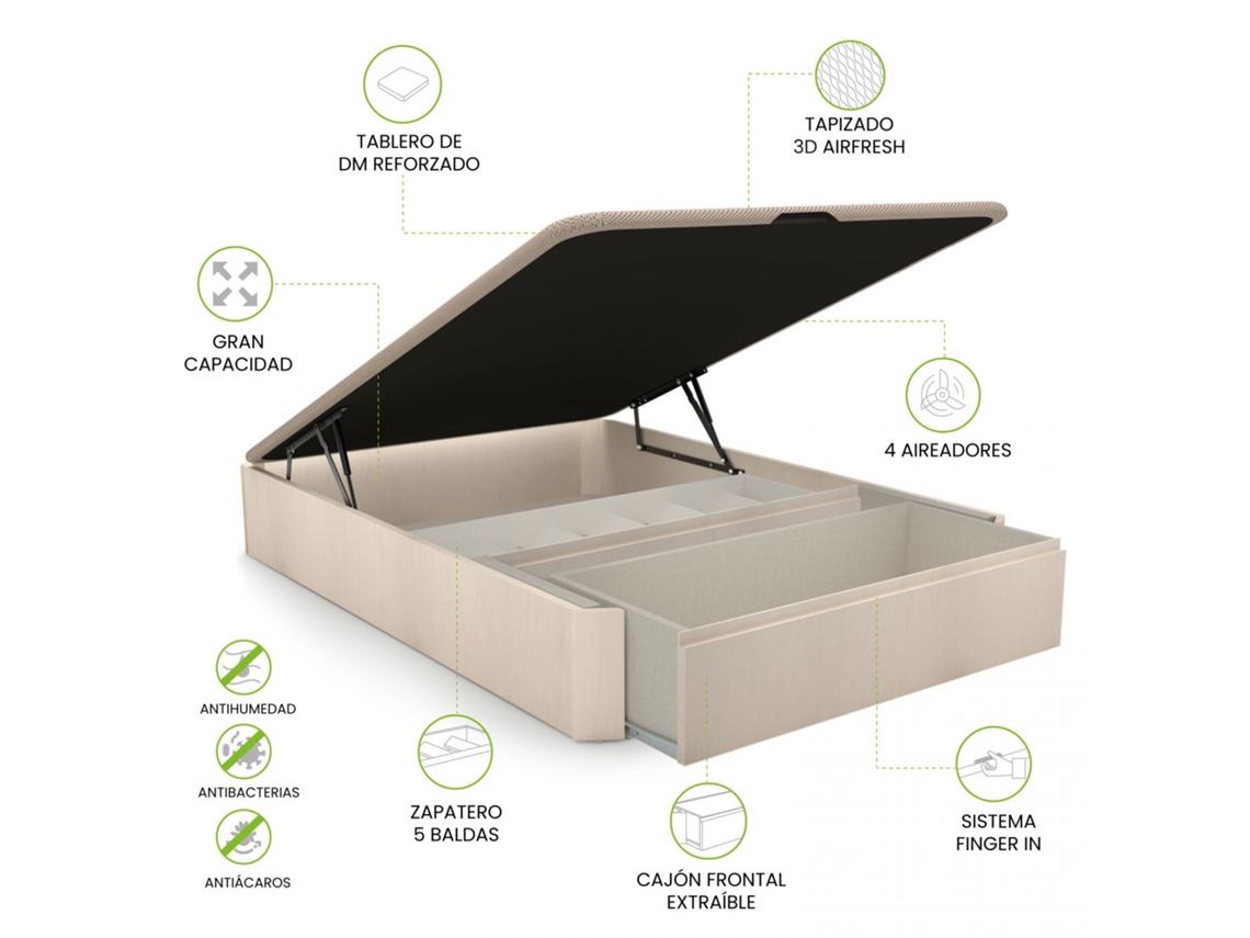 Sommier rebatível luxo S-Max 3D Ártico 135x190 cm