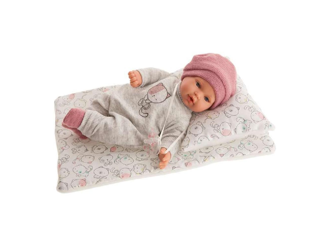 Boneca Bebé Kika Llorona Antonio Juan Gatinho 27 Cm