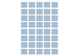 40pcs Conector Lever Nut 5 Vias Pct-215azul Compacto Para Conexão Rápida De Fios