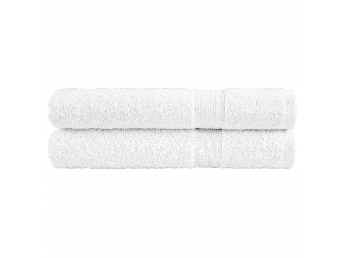 Vidaxl Toalhas Premium Solund 2 Pcs 100x200 Cm 600 Gsm Branco