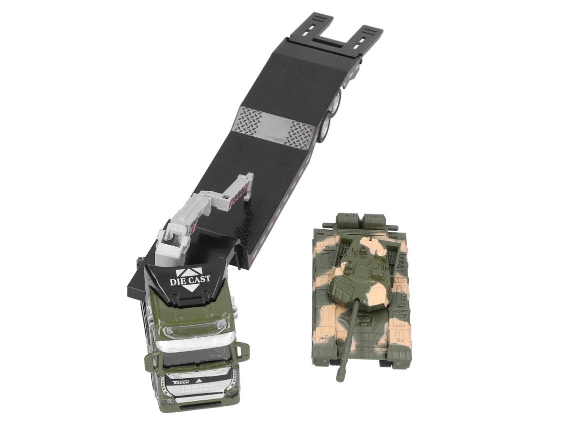 Set De Brinquedos De Caminhões Militares E Tanques De Ligação Modelo Altamente Simulado Para Crianças Verde Militar