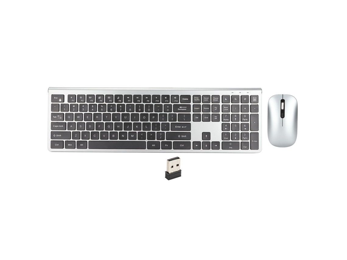 Conjunto De Teclado E Mouse Sem Fio Conexão Sem Fio 2.4g Teclado De Tamanho Completo Com 108 Teclas