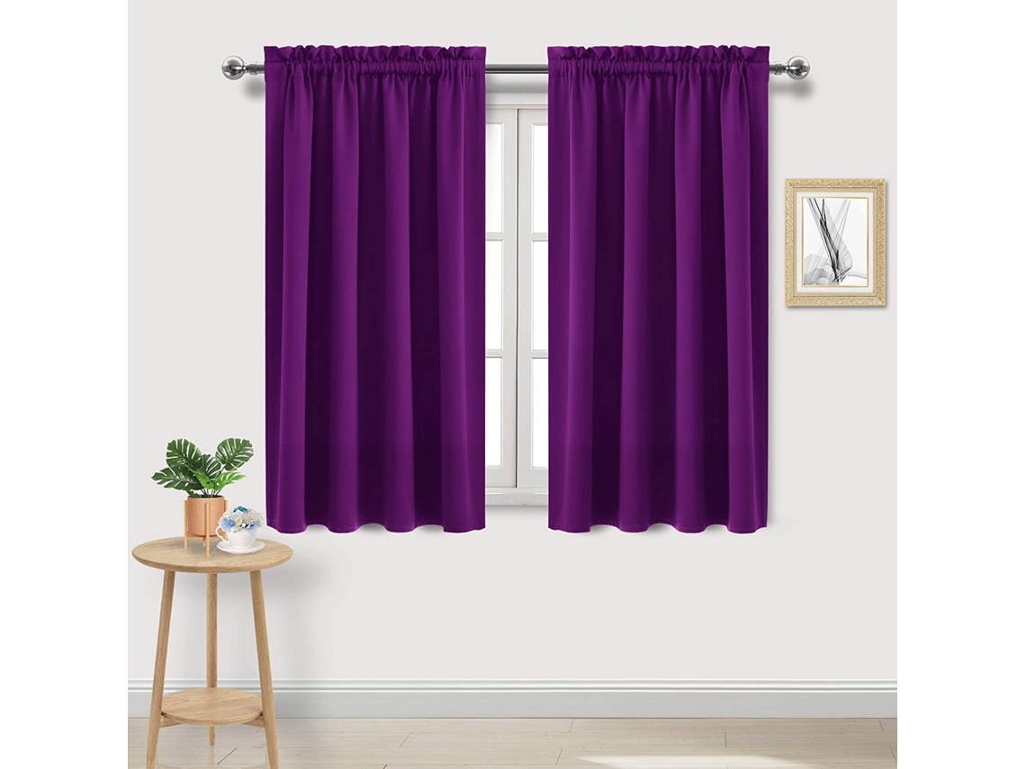 Cortinas Blackout Para Quarto - Cortinas Térmicas Com Bolso Para Varão De Cortina, Cortinas De Economia De Energia Para Sala De Estar E Cozinha, 2