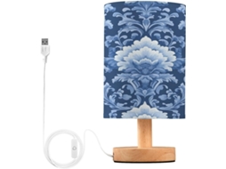 Abajur De Cabeceira Antigo Em Estilo Arabesco Para Quarto, Com Portas De Carregamento Usb C, Luminária De Mesa Cabeceira