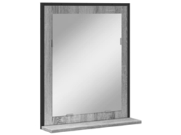 Bathroom Mirror, Bathroom Mirrors Vidaxl Cinzeto Madeira Processada (n/a)