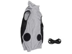 Chaleco Refrigerante Unisex 3 Niveles Ajustable Con 2 Ventiladores Malla Transpirable para Clima Caliente Talla L