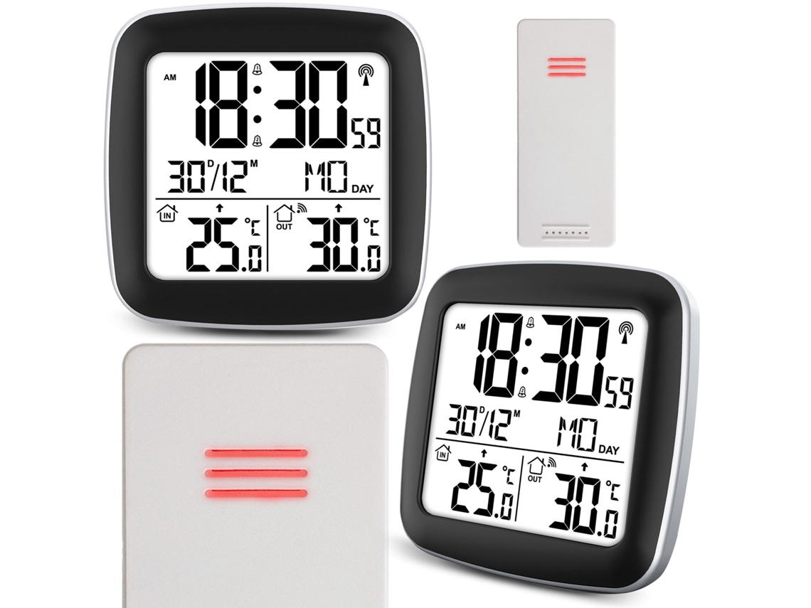 Estação Meteorológica Digital BD-903 Em Prata Com Display LCD