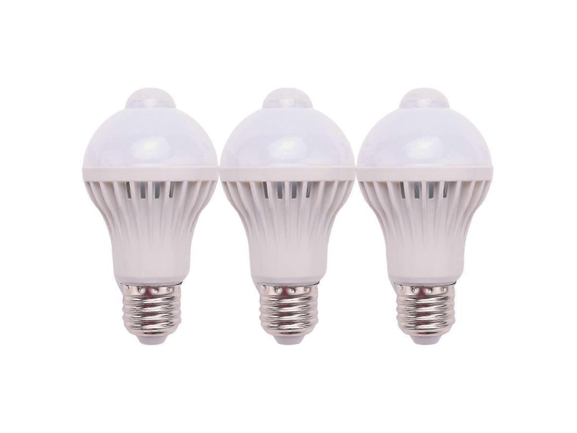 Lâmpada Led E27 Com Sensor De Movimento Pir 5w Luz Branca Fria Globe Para Corredor Jardim